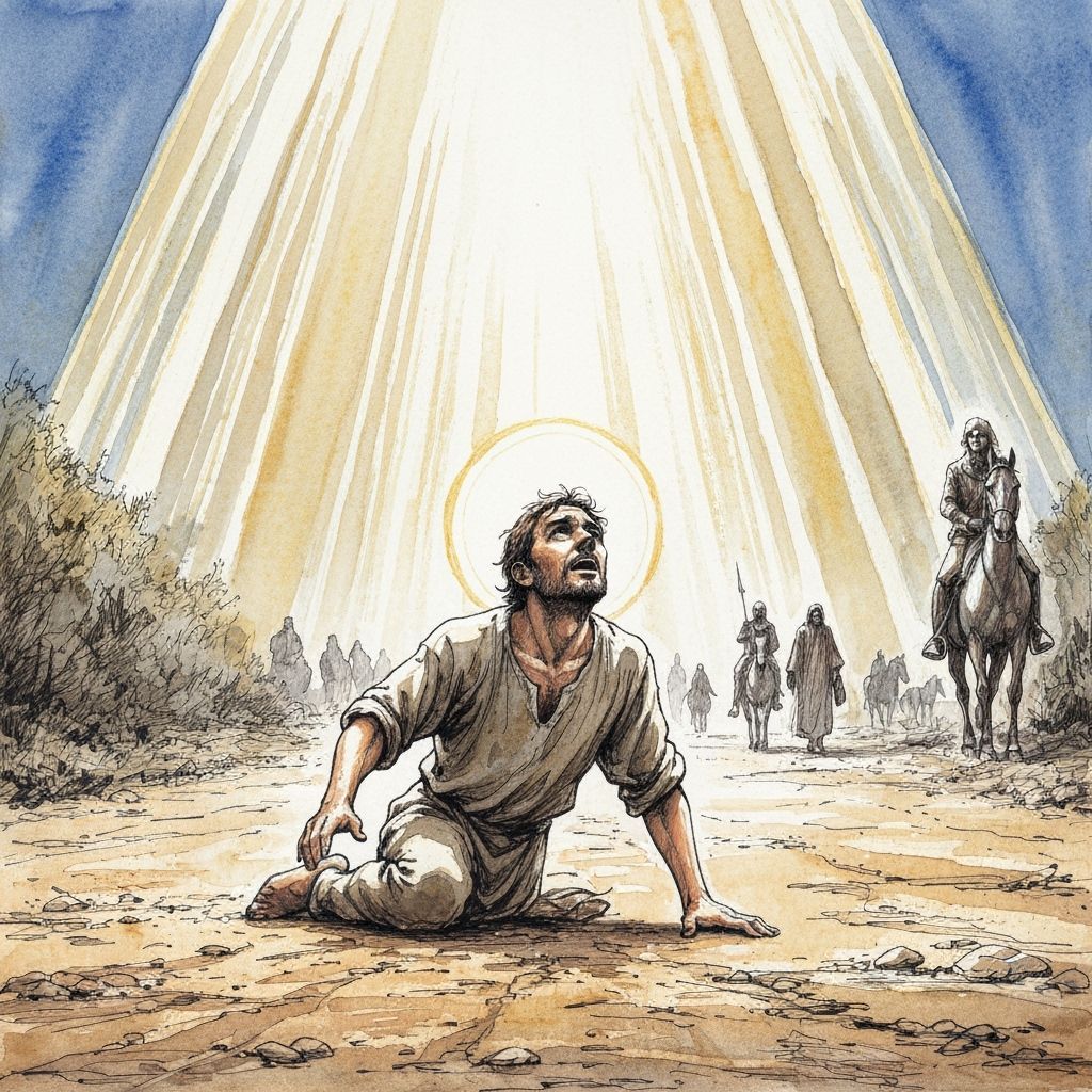 Dramatic Conversion Scene in Watercolor Style