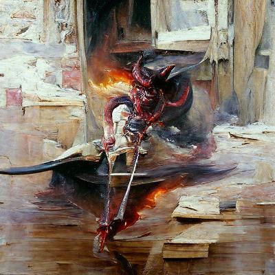 Demon Slayer: Oil Painting in Gurney Style