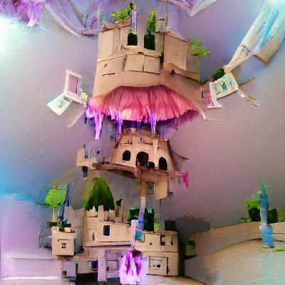 Upside Down Fairy Castle: AI Generated