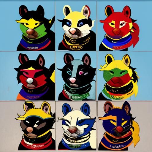 Super Rat Reduces Food Prices: Warhol and Cezanne Style