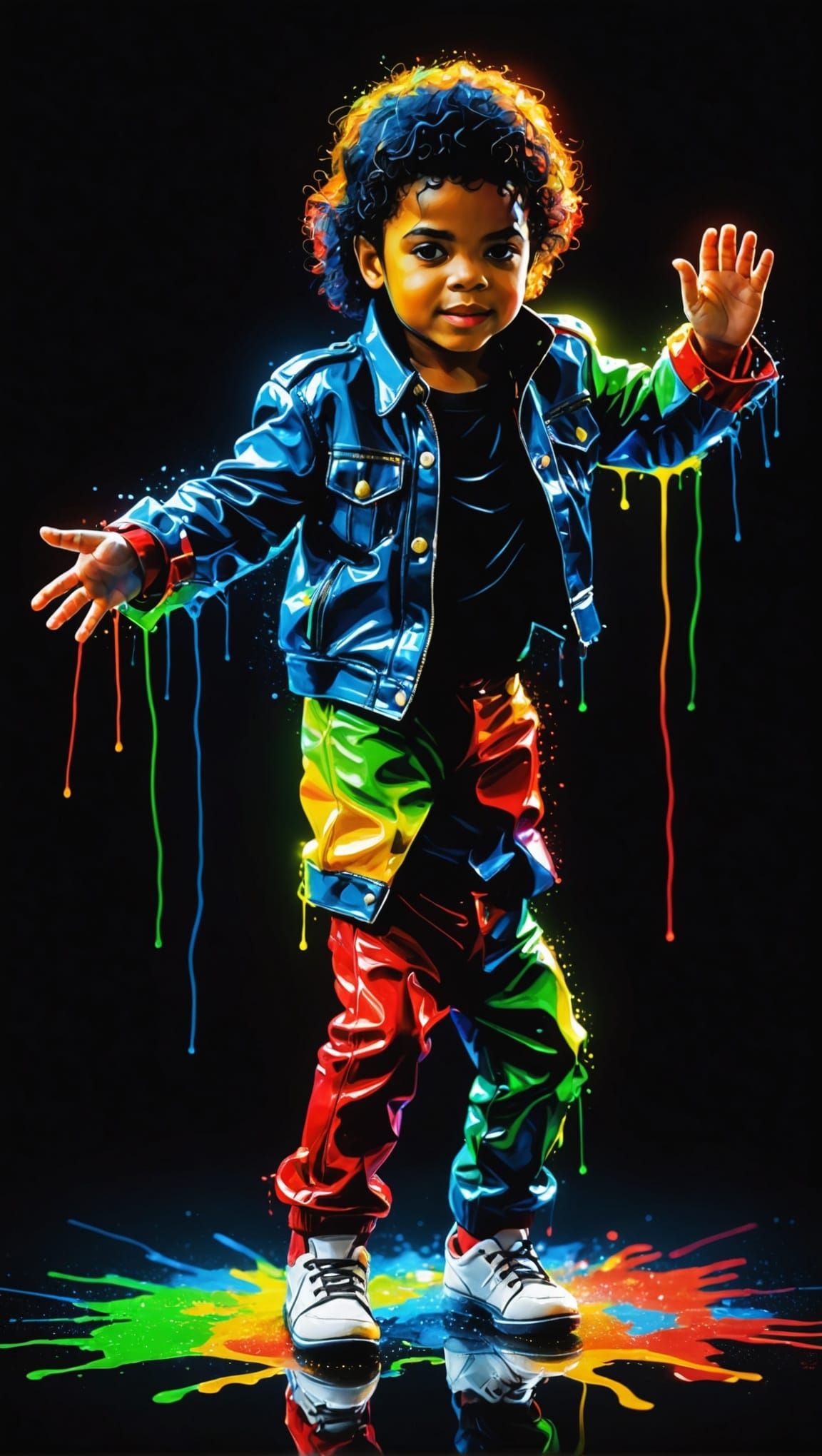 Baby Michael Jackson Neon Dance