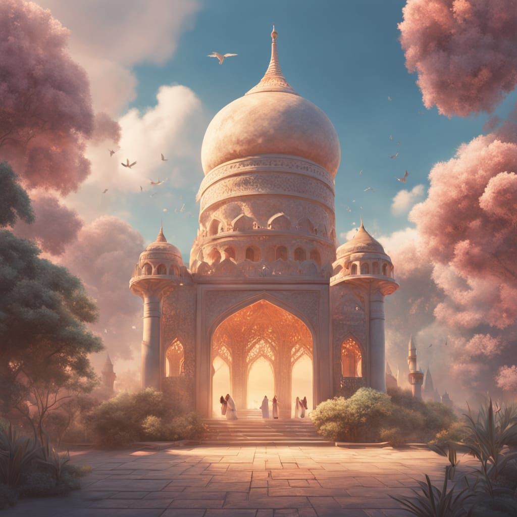 Whimsical Charminar in Morning Glory