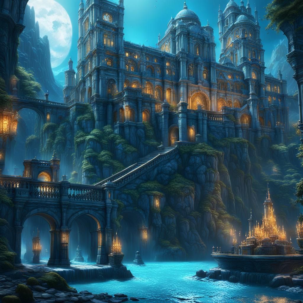 Fantastical Percabeth in Detailed Matte Painting