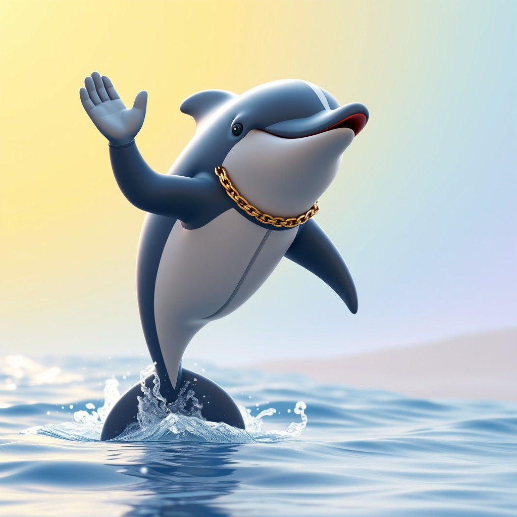 Sassy Dolphin Waves to Beach Crowd