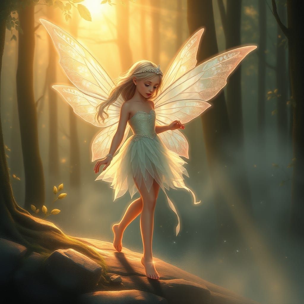 Ethereal Fairy Enters a Magical Realm