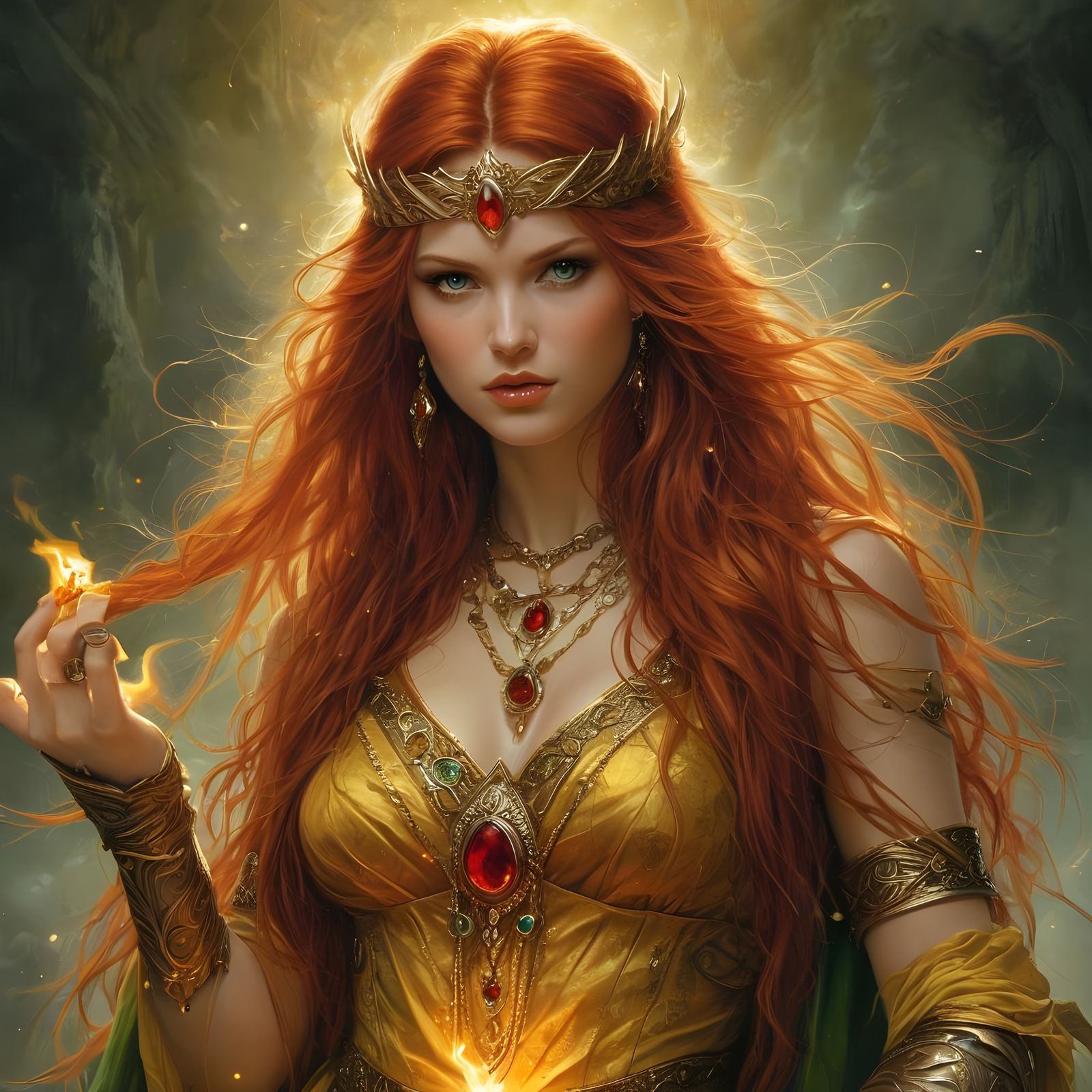 Fiery Goddess Casts Blazing Spell