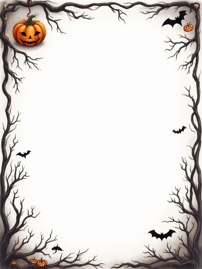 Detailed Halloween Stationery Design with Spooky Accents