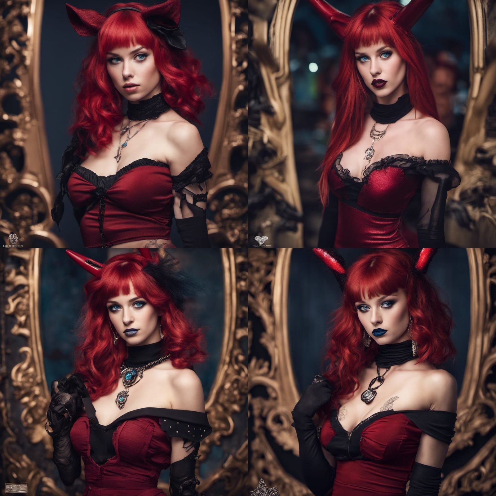 Blonde Woman in Skater Outfit