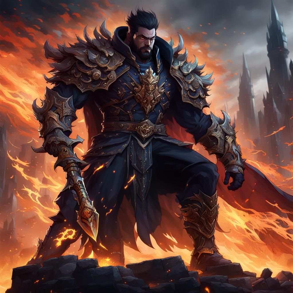 Powerful Male Character in Solo Leveling Art Style