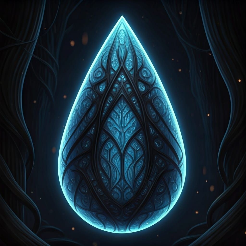 Luminescent Drow Crystal in Gothic Underdark Style