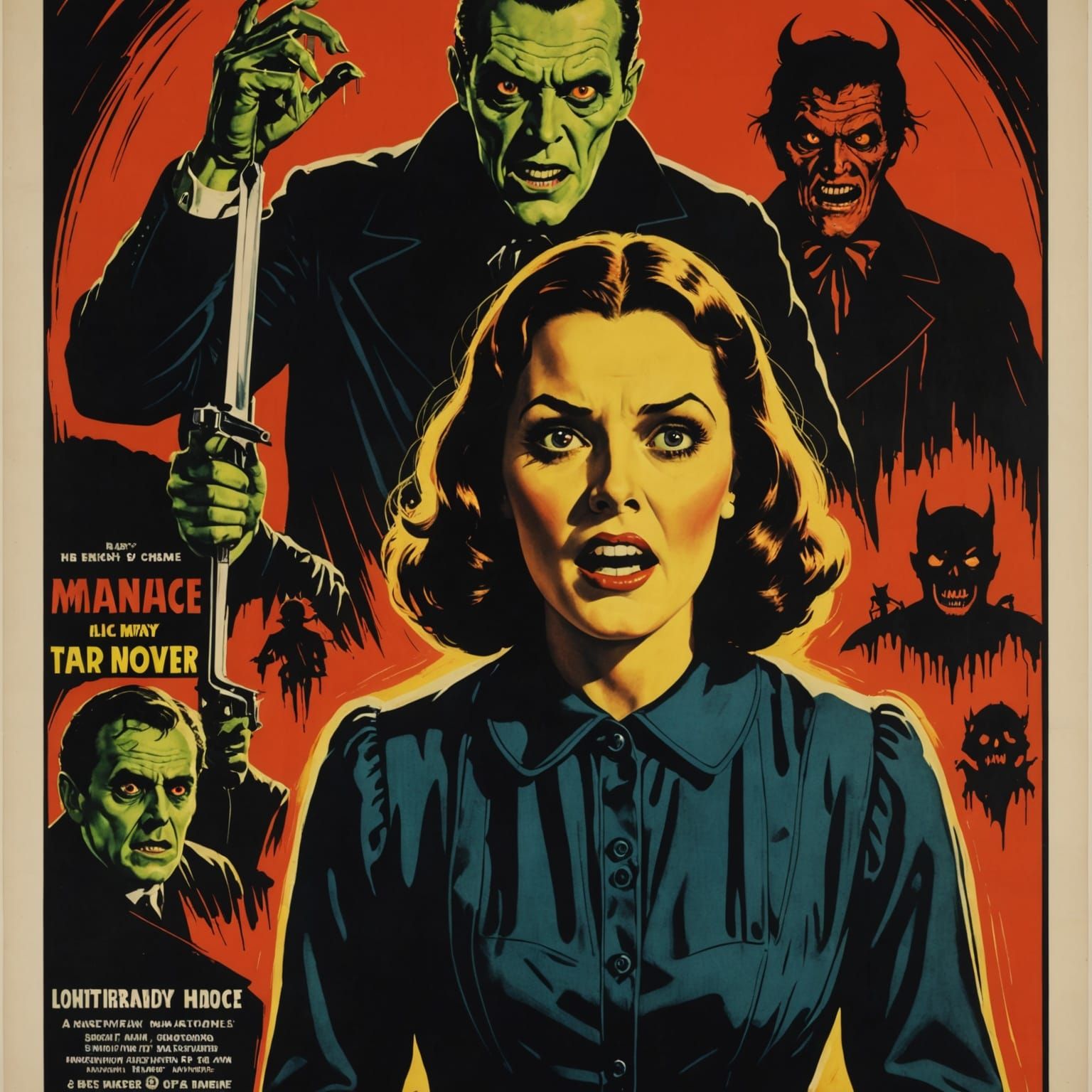 Vintage Horror Movie Poster Unveiled
