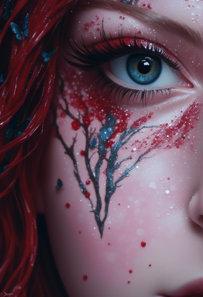 Alice in Wonderland: Dark Fantasy Masterpiece in Hyperrealis...