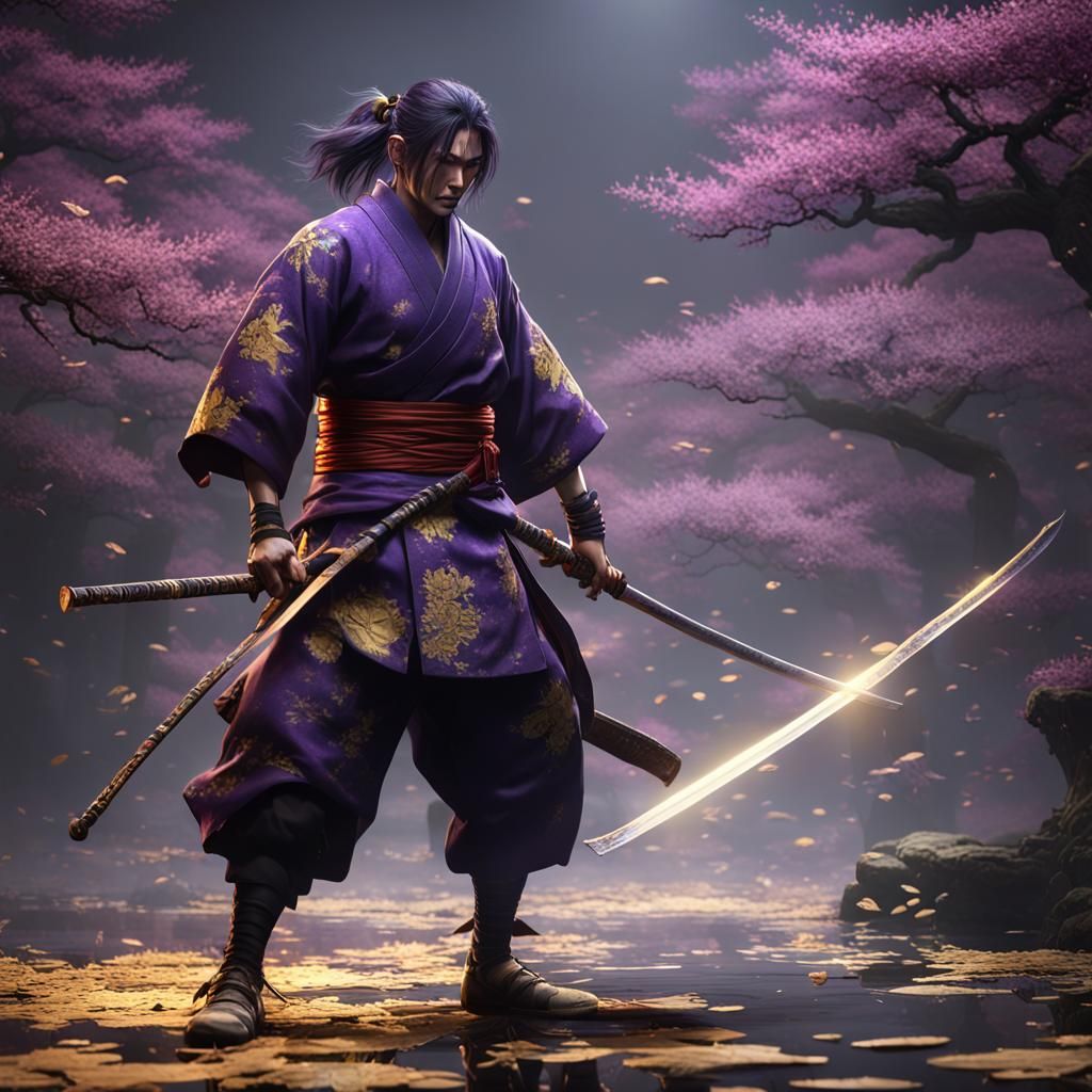 Dark Fantasy Katana in Japanese Style