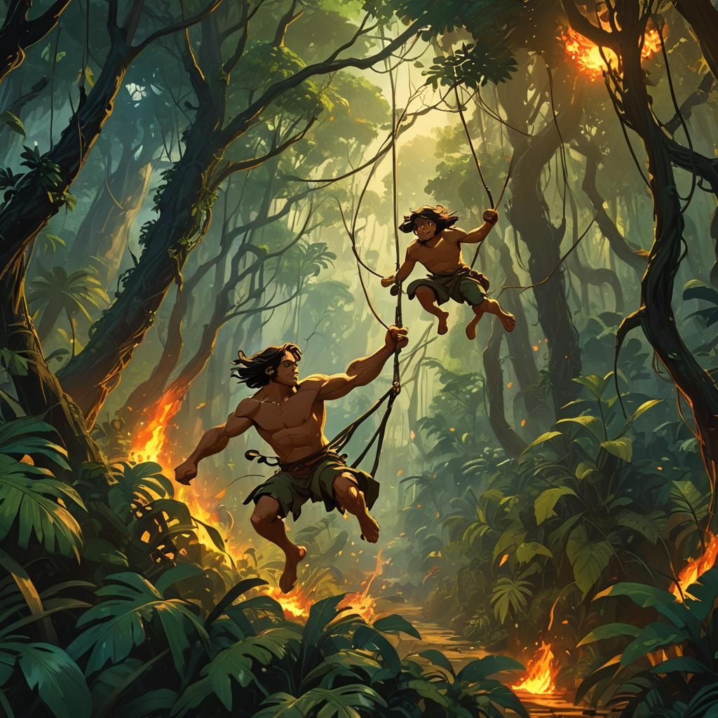Tarzan Swings to the Rescue: Jungle Wildfire