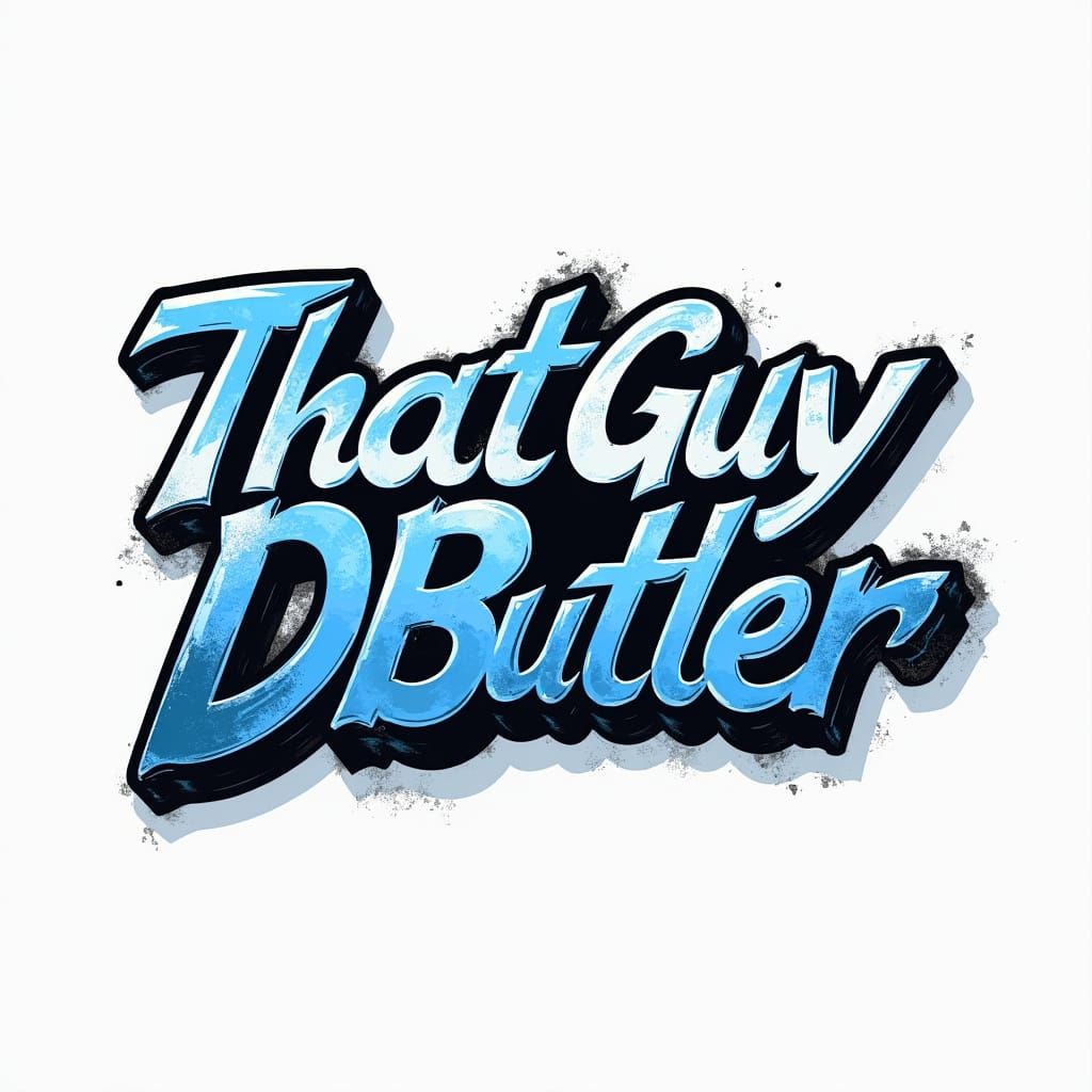 Anime-Style Logo for ThatGuy DButler with Texture