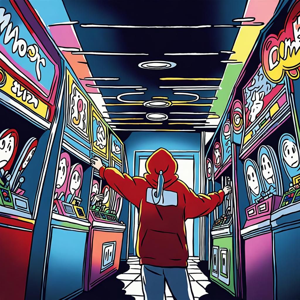 Wobbuffet in Arcade, Studio Ghibli Style