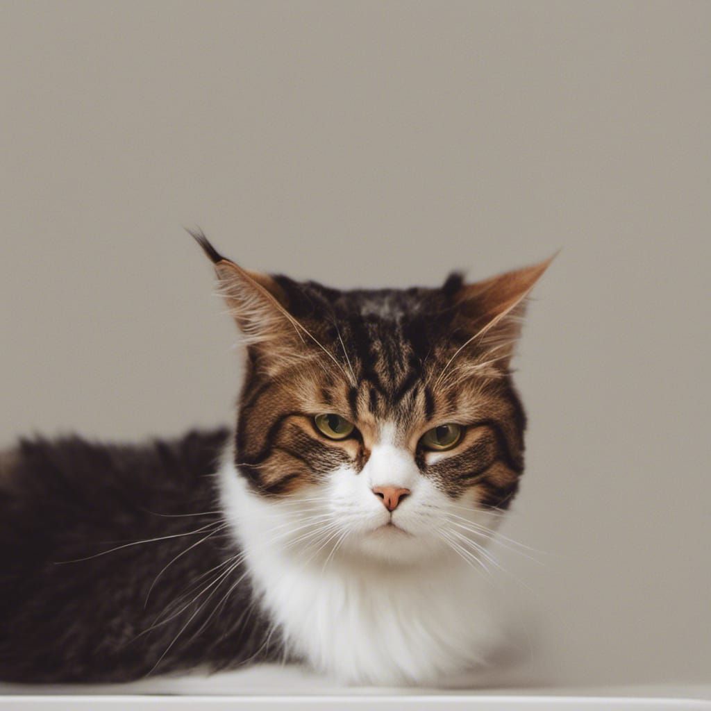 Cat with Elvis Presley Hairstyle