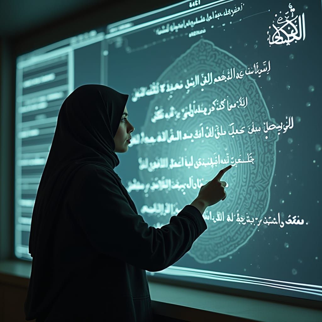 Woman Playing Misinformation Game with Quranic Guidance