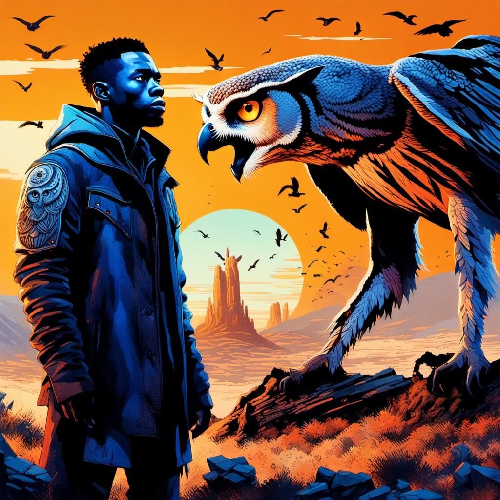 Isaiah in Ruined Landscape: Hyperrealistic Concept Art