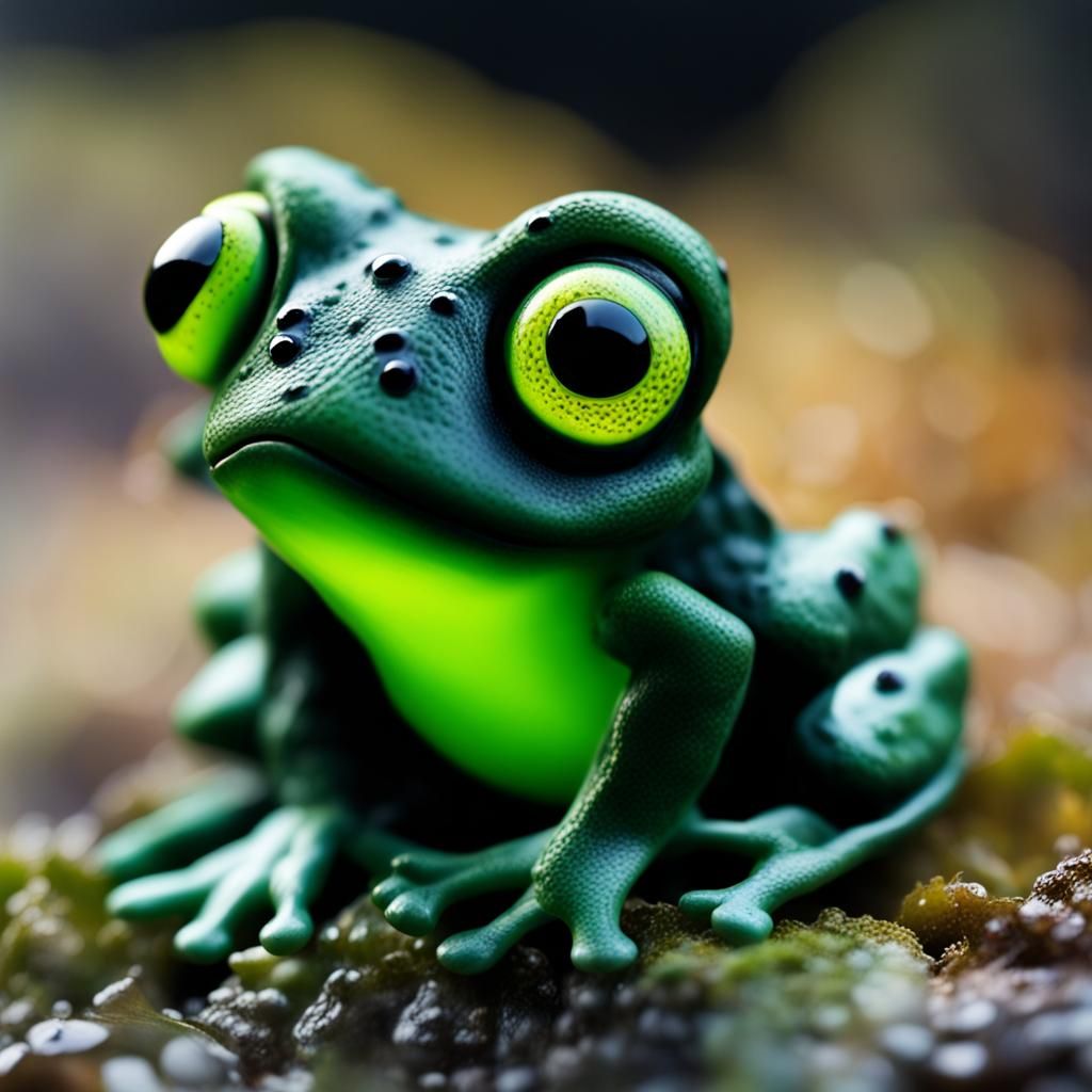 Eerie Halloween Frog in Haunted Swamp