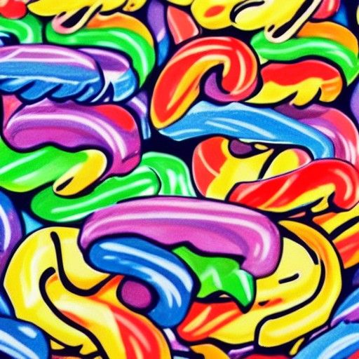 Draco Malfoy's Candyland Adventure in Gouache Style