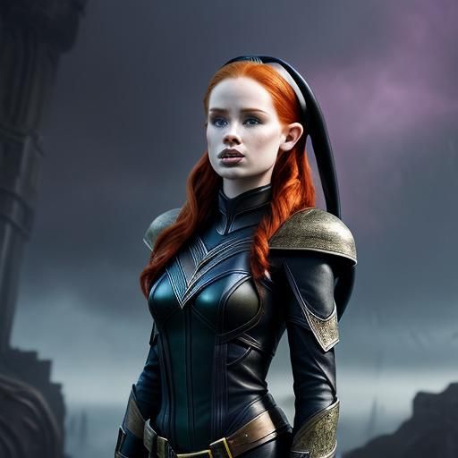 Madelaine Petsch as Fantasy Elf in Leather