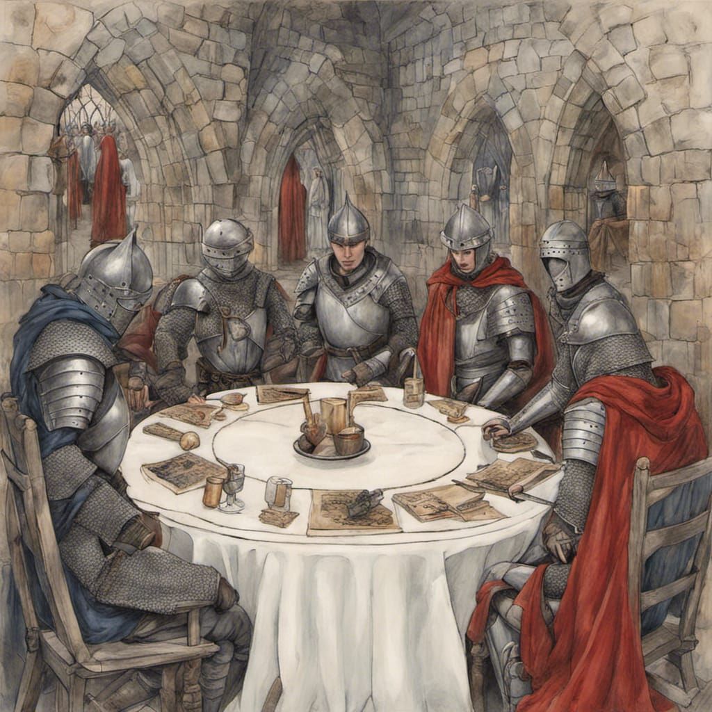King Arthur's Knights at the Round Table