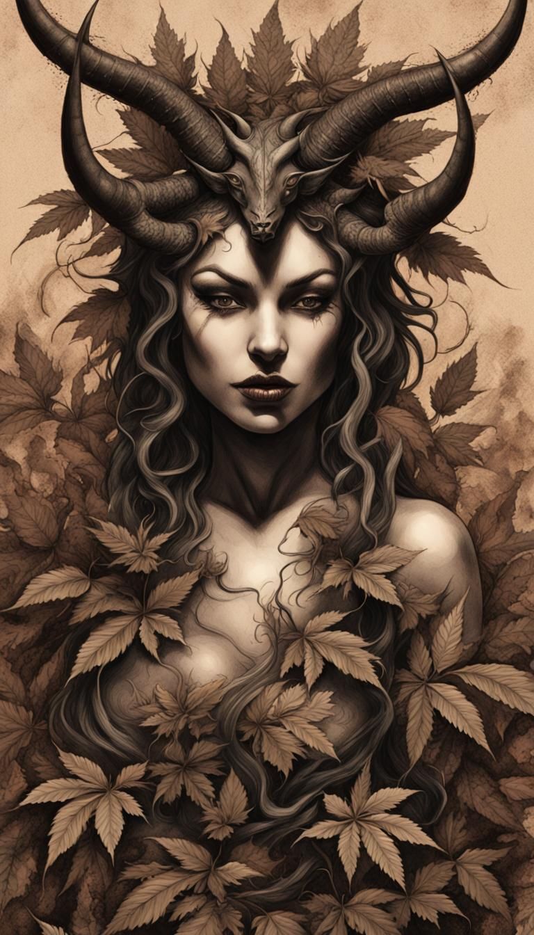 Voluptuous she devil of Indica(Kush satanic:1.1) (Cannabis h...