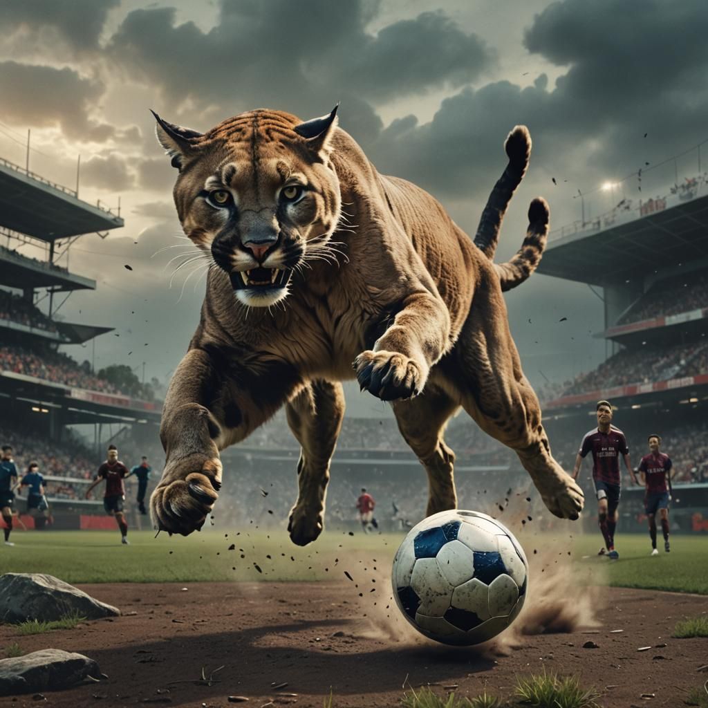Puma Plays Soccer: Dramatic Digital Matte Painting