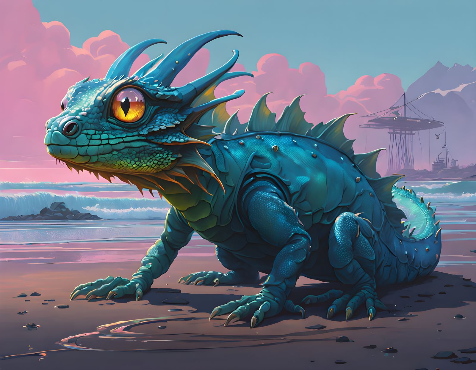 Luminous Glass Water Dragon