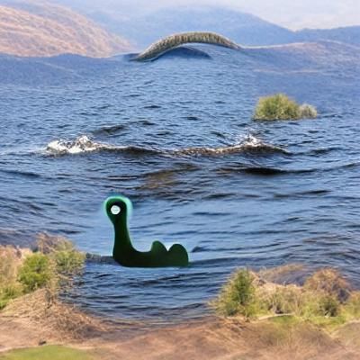 Loch Ness Monster Photorealistic Rendering