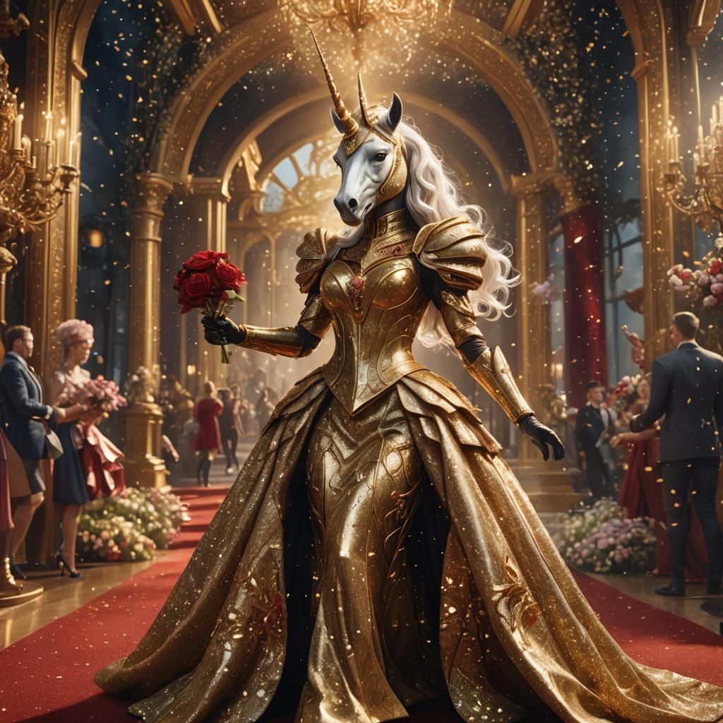Glamorous Unicorn on the Red Carpet