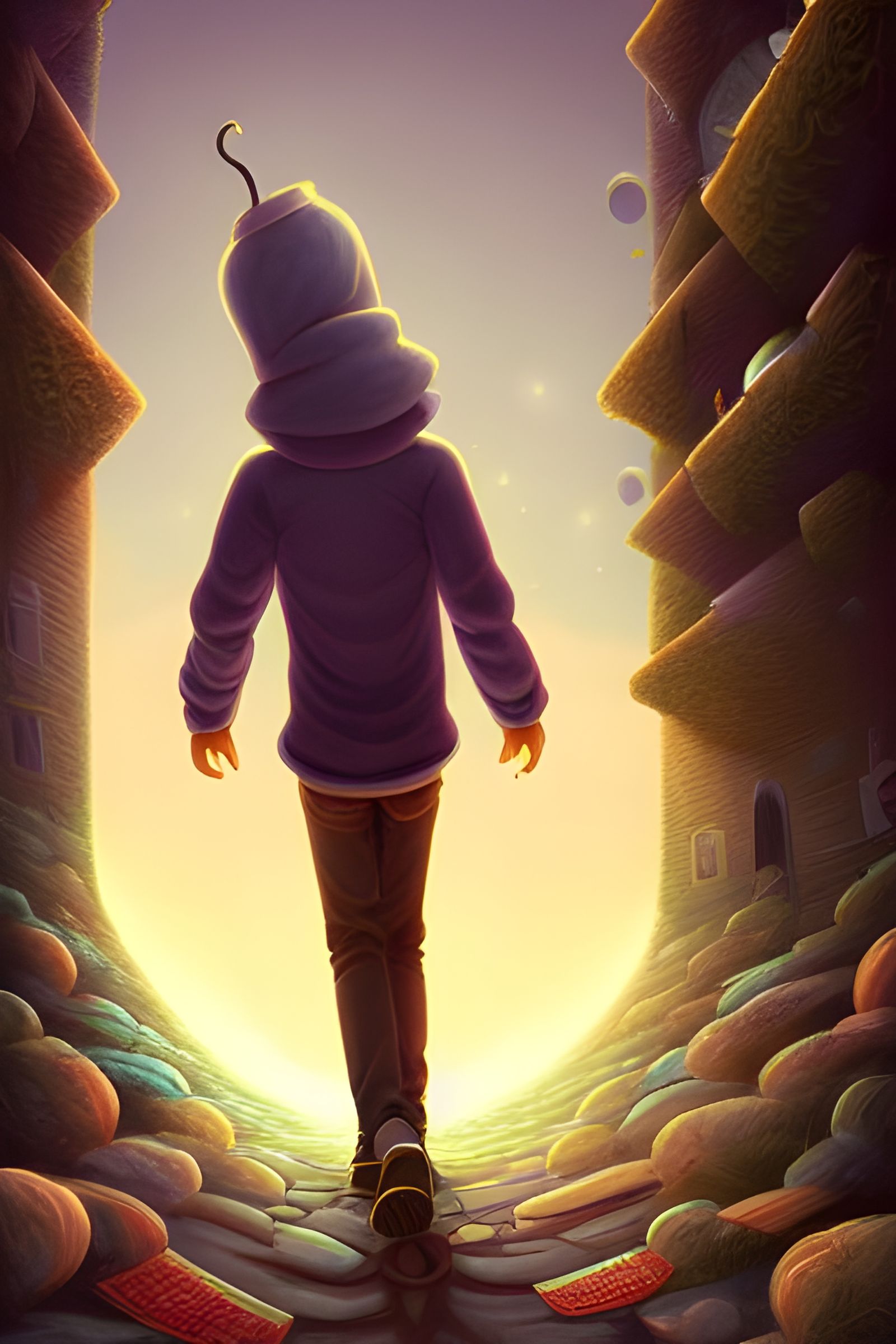 Intrigue Discovery in Fantastical Cityscape