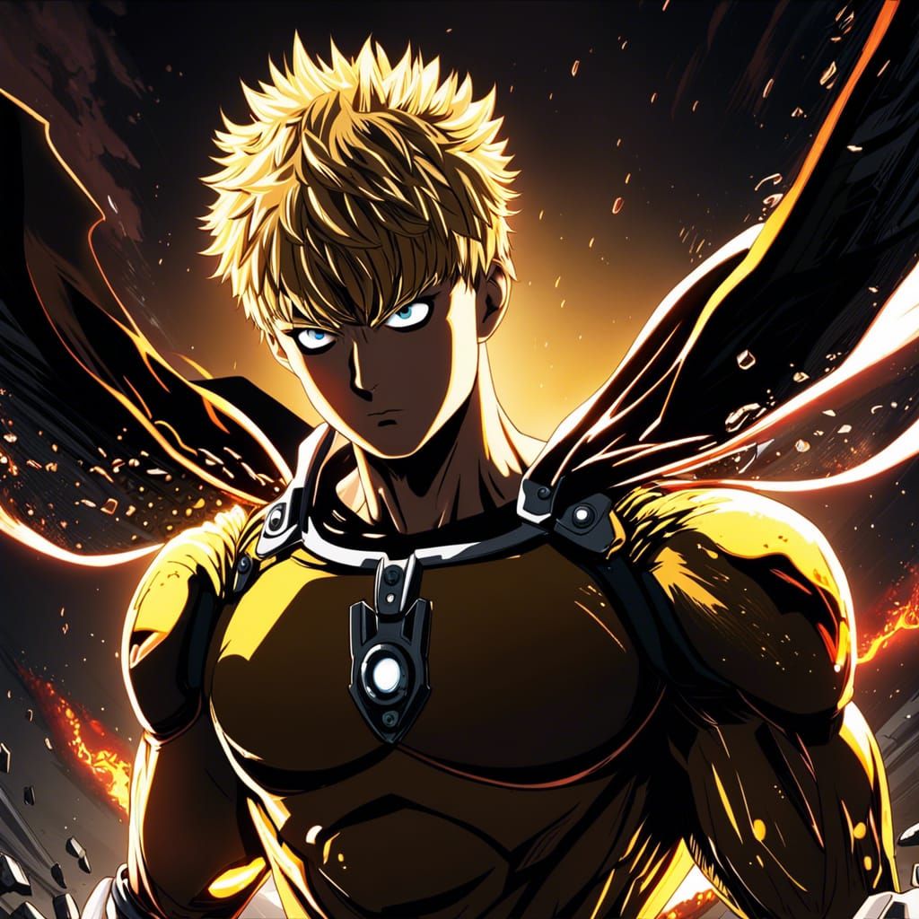 Hyperdetailed Genos from One Punch Man in 8k