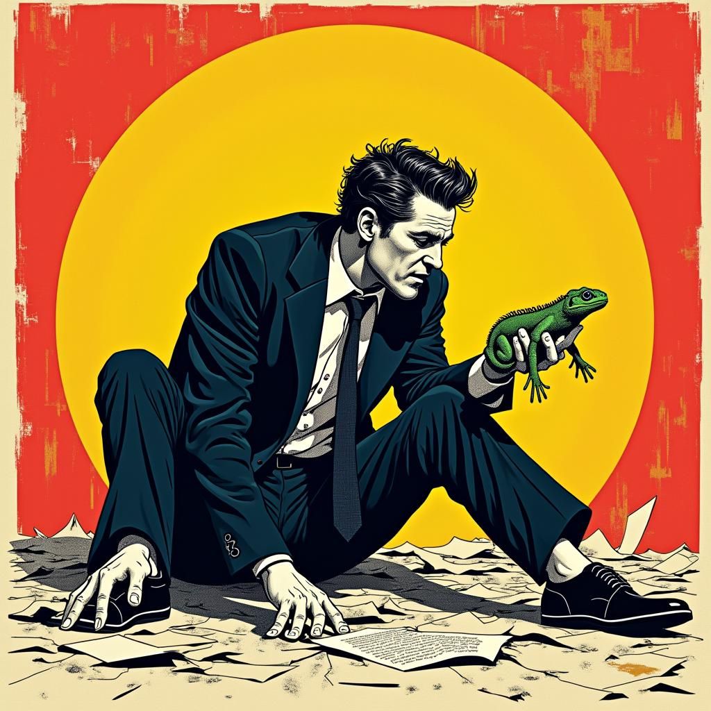 Poet's Last Stand: A Pop Art Scene