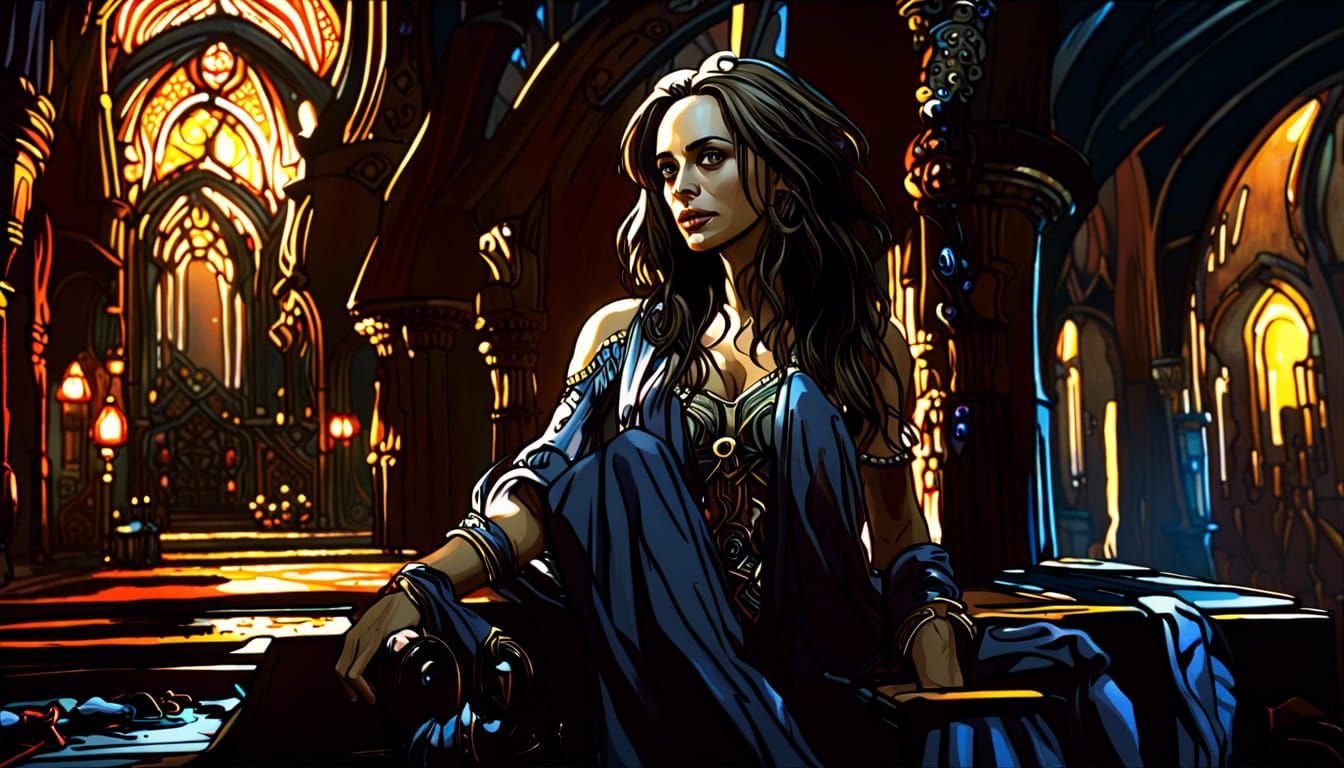 Eliza Dushku Dark Fantasy Portrait in 8k