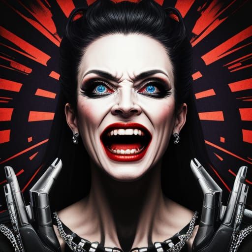 AI Generated Abstract Art of Chaotic Energy