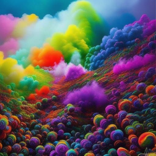 exploding rainbow smoke bombs