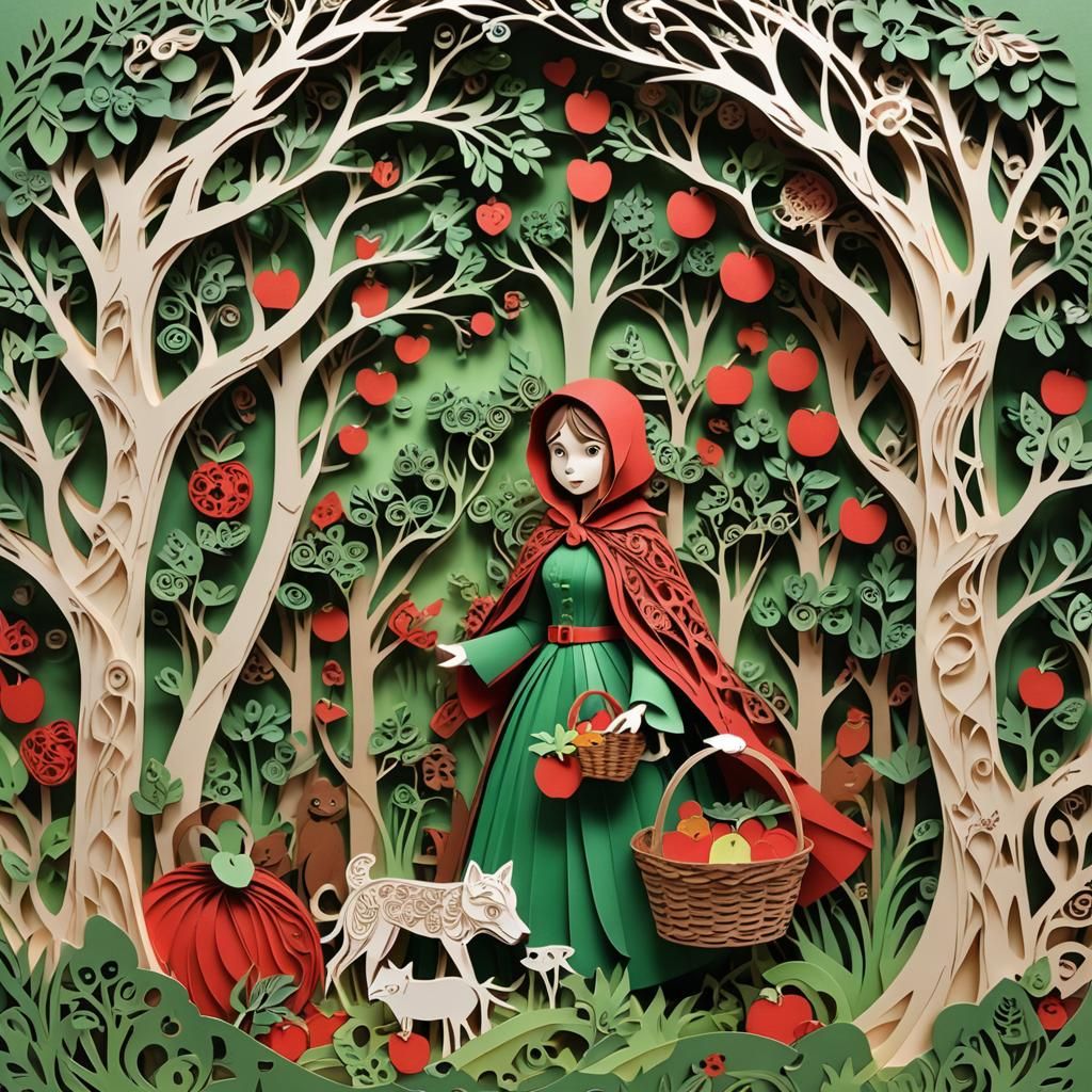 Kirigami Little Red Riding Hood