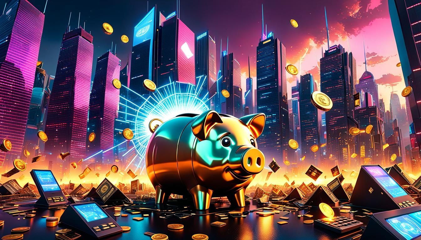 Exploding Wealth: 3D Render of Decentralized Finance