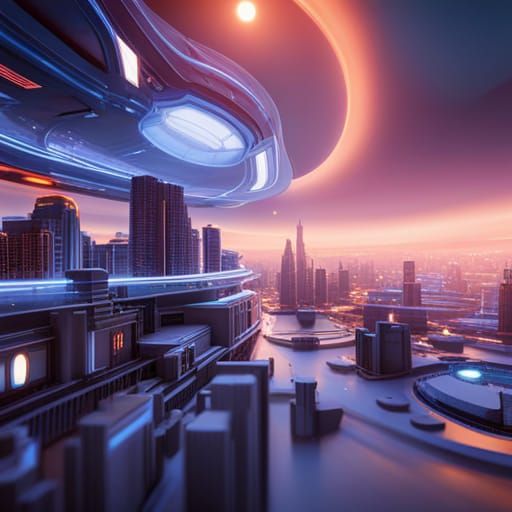 Space City Under Dome: 3D Game Cinematic