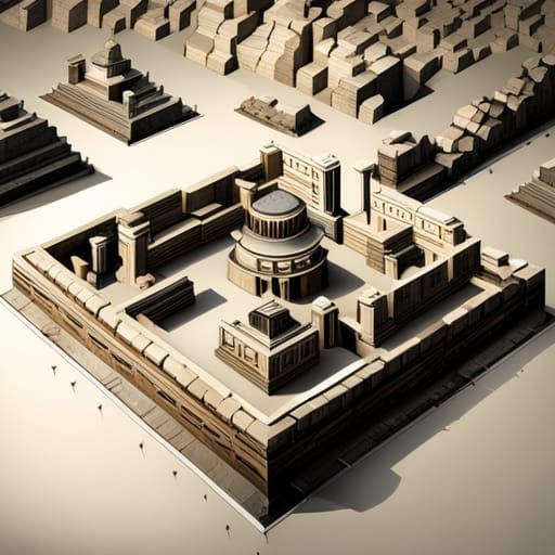 Drawing of archaeological remains 02