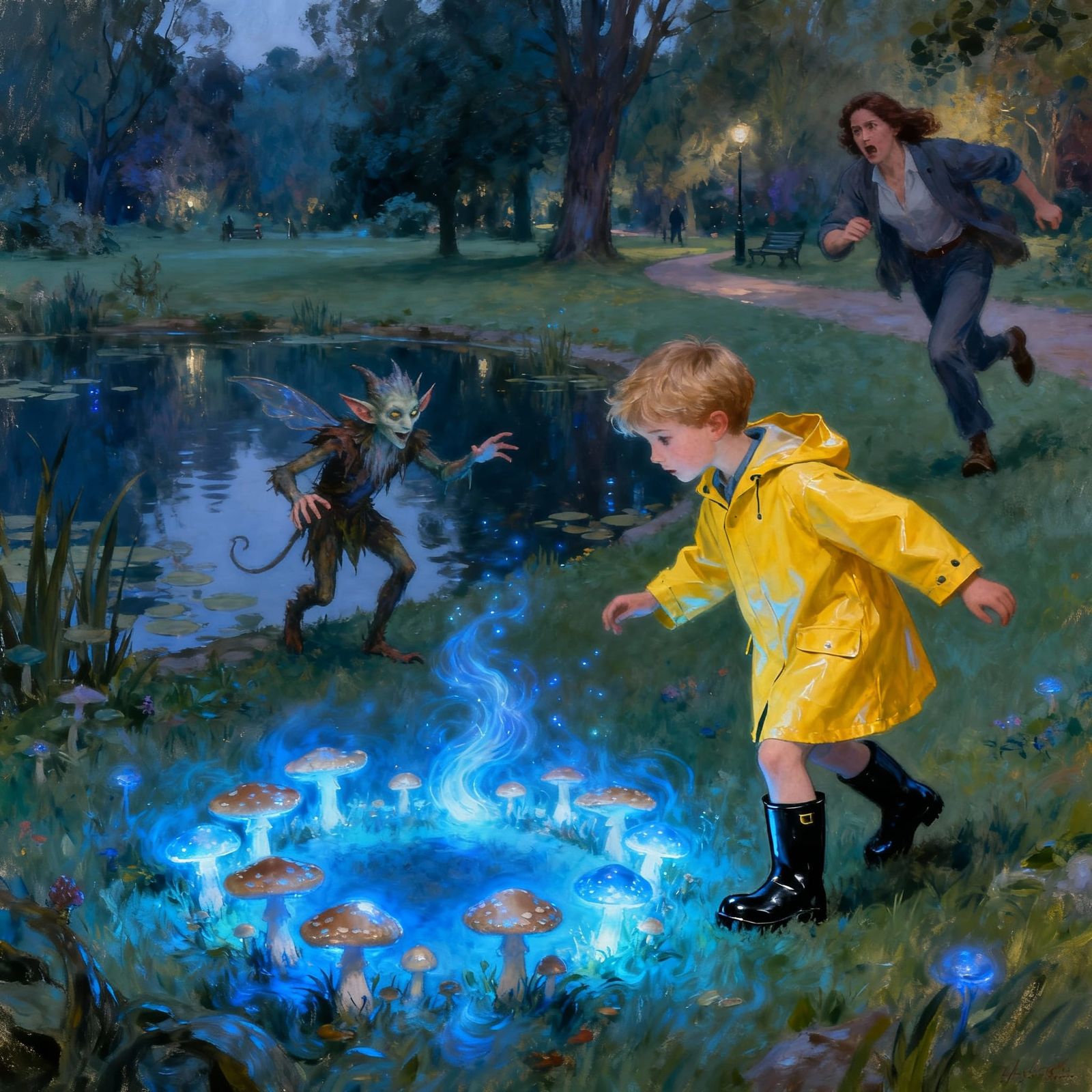 Boy Discovers Magical Fairy Ring in Park