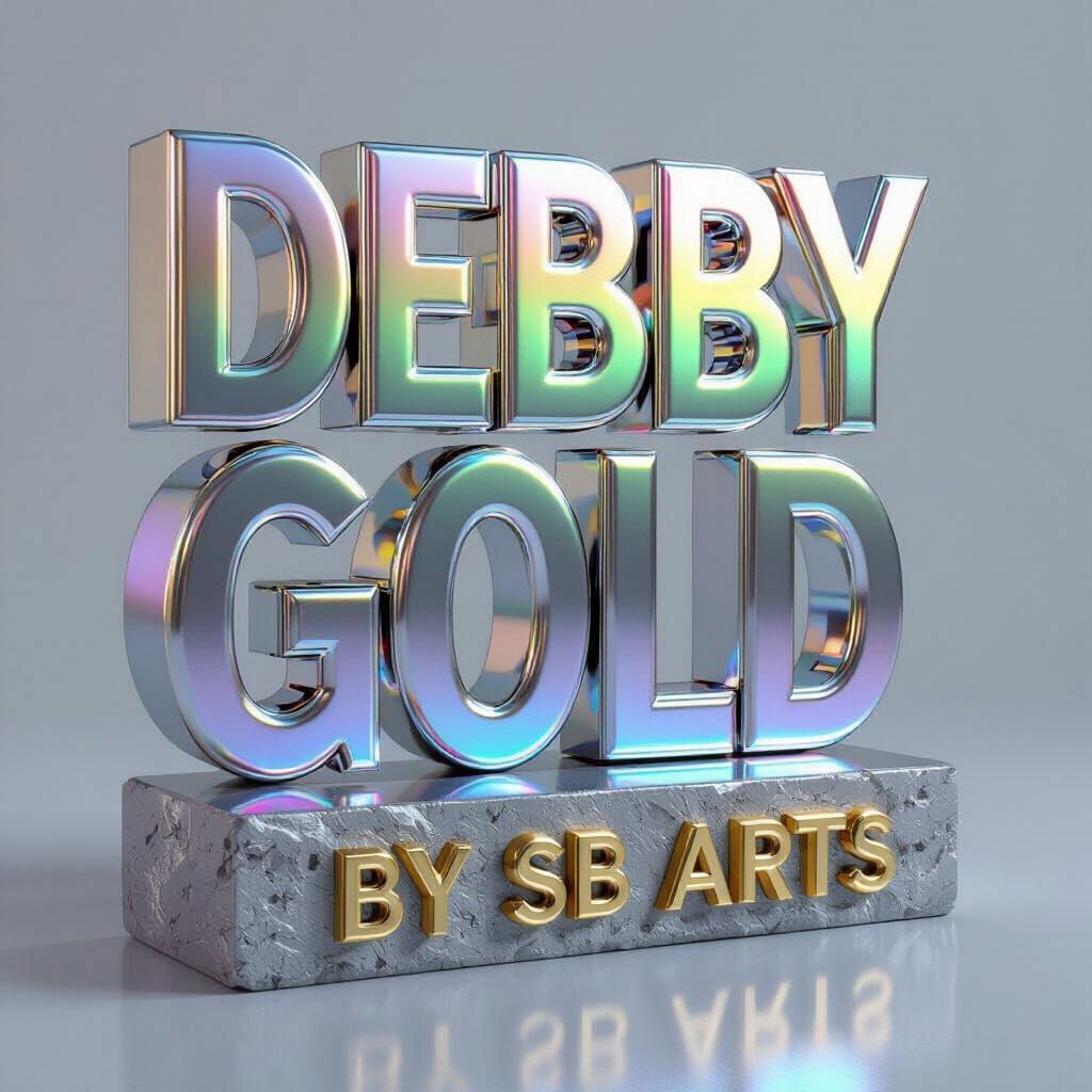 Metallic Silver 'Debby Gold' in Futuristic Style