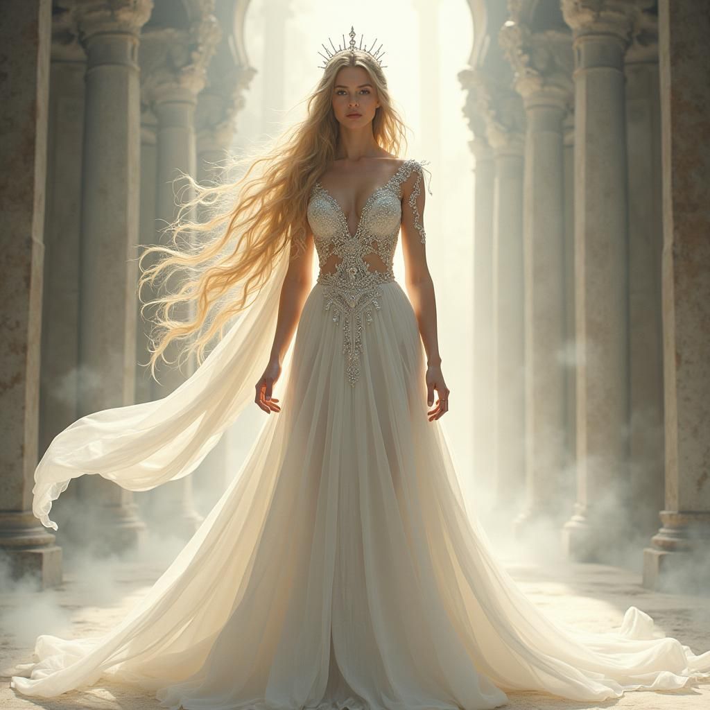 Queen Seraphina in Ethereal, Dreamlike Portrait