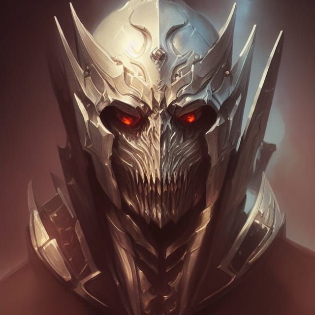 Armored Death Knight Overlord in Dark Fantasy Style