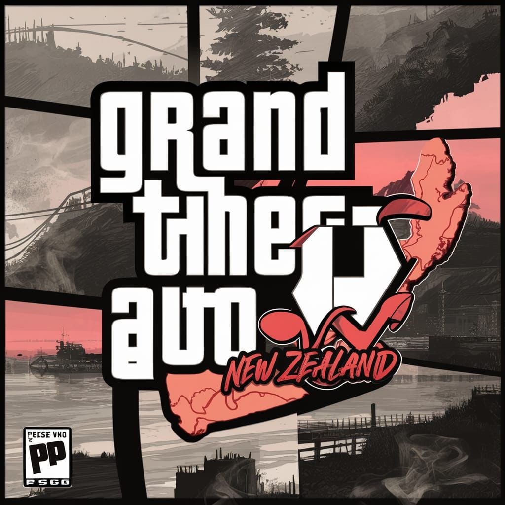 Grand Theft Auto XIX: New Zealand Sleek Game Logo
