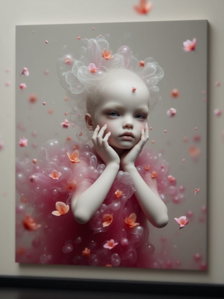 Fantastical Baby Portrait in Dreamlike CGI