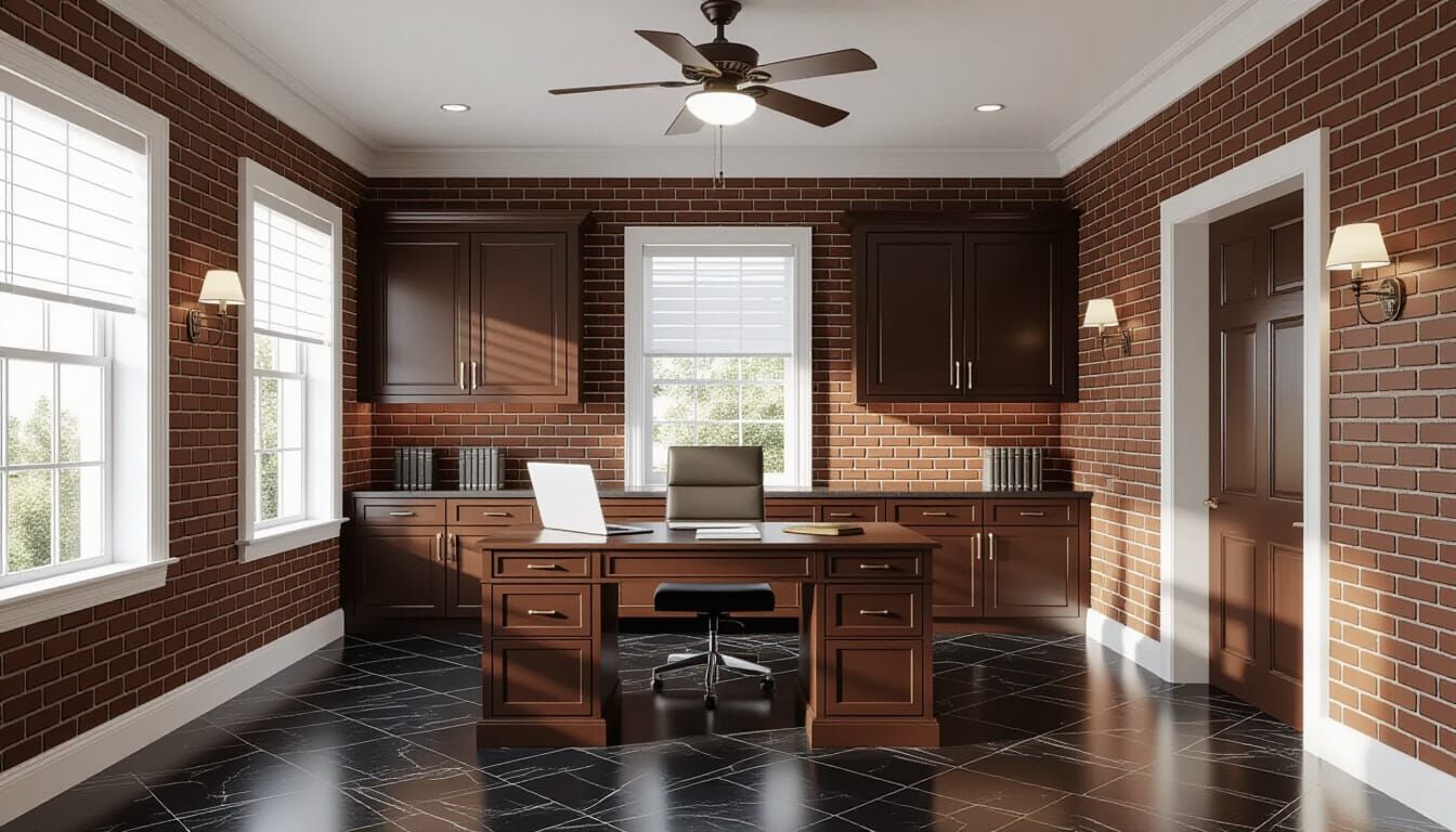 Victorian Working Room with Modern Laptop