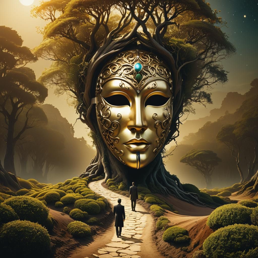 Surreal Stargate Garden in Earth Mask